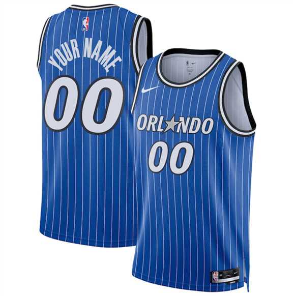 Mens Orlando Magic Active Player Custom Blue 2025 Icon Edition Stitched Basketball Jersey
