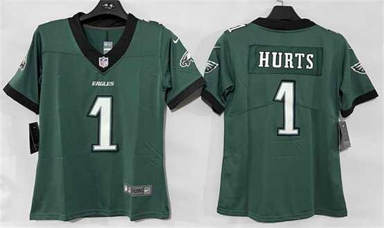 Womens Philadelphia Eagles #1 Jalen Hurts Green New Vapor Untouchable Limited Stitched Jersey
