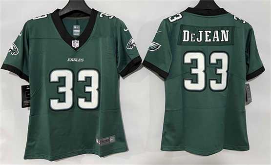 Womens Philadelphia Eagles #33 Cooper DeJean Green New Vapor Untouchable Limited Stitched Jersey