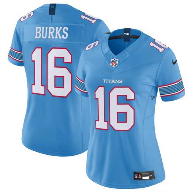 Womens Tennessee Titans #16 Treylon Burks Light Blue 2026 F.U.S.E. Vapor Limited Stitched Jersey Dzhi