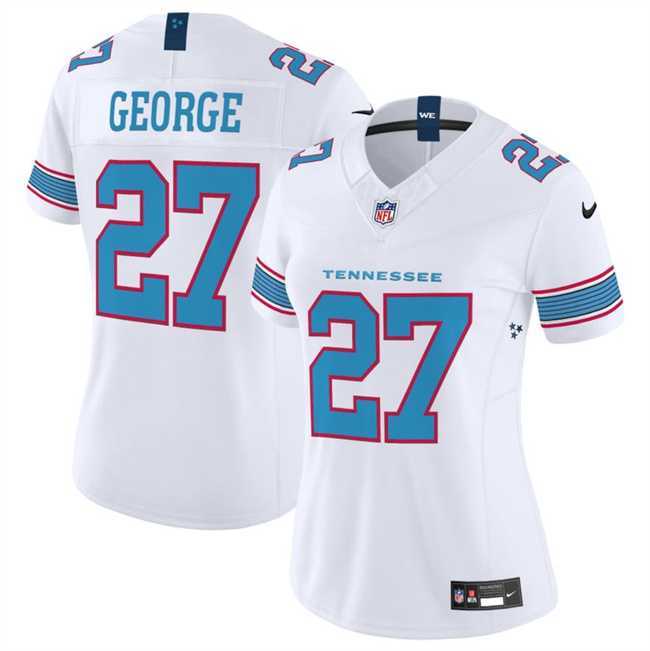 Womens Tennessee Titans #27 Eddie George White 2026 F.U.S.E. Vapor Limited Stitched Jersey Dzhi