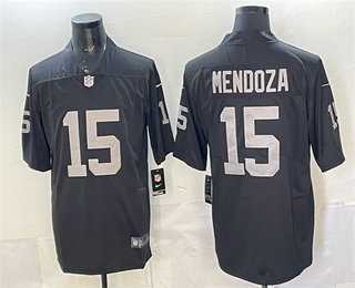 Mens Las Vegas Raiders #15 Fernando Mendoza Limited Black Vapor Jersey