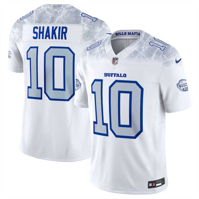 Youth Buffalo Bills #10 Khalil Shakir White 2025 F.U.S.E. Rivalries Vapor Untouchable Stitched Jersey Dzhi