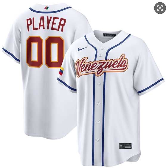 Mens Venezuela Baseball Active Player Custom White 2026 World Baseball Classic Home Stadium Stitched Jersey