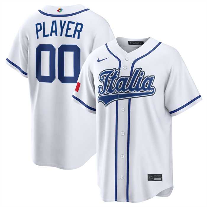 Mens Italy Baseball Active Player Custom 2026 World Baseball Classic Home Stadium Stitched Jersey