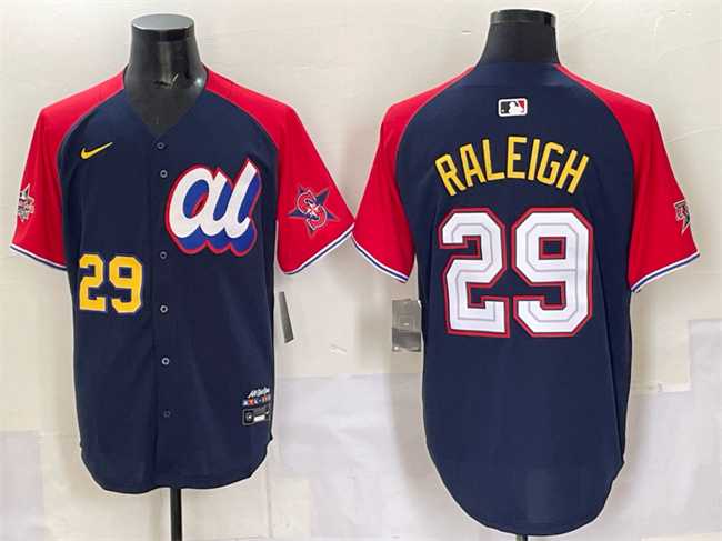 Mens American League #29 Cal Raleigh Navy Red Alternate 2025 All-Star Edition Limited Stitched Jersey