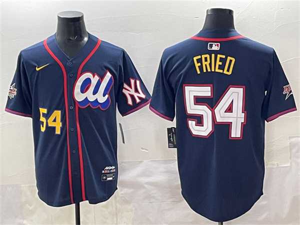 Mens American League #54 Max Fried Navy 2025 All-Star Edition Limited Stitched Jersey