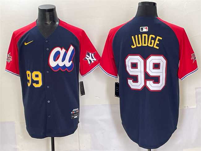 Mens American League #99 Aaron Judge Navy Red Alternate 2025 All-Star Edition Limited Stitched Jersey