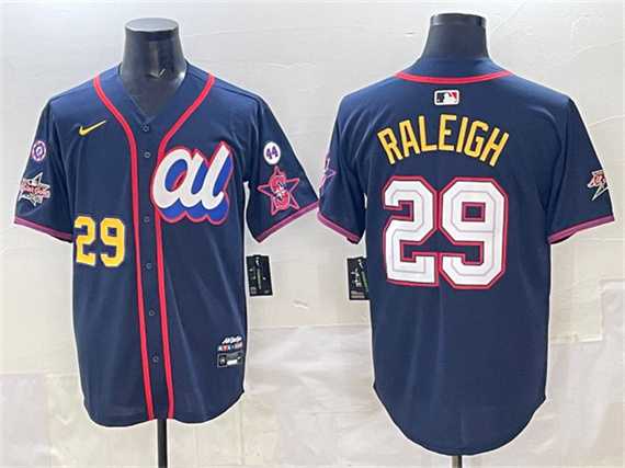 Mens American League #29 Cal Raleigh Navy 2025 All-Star Edition V3 Limited Stitched Jersey