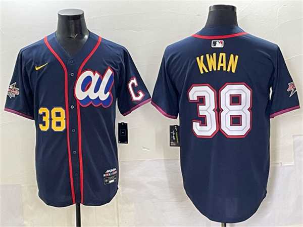 Mens American League #38 Steven Kwan Navy 2025 All-Star Edition Limited Stitched Jersey