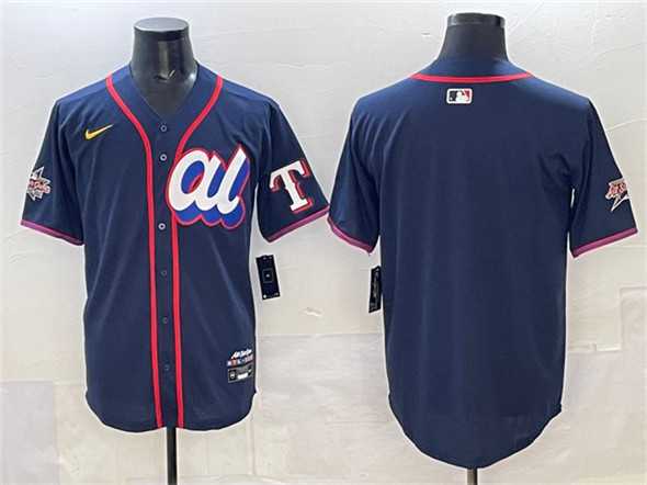 Mens American League Texas Rangers Blank Navy 2025 All-Star Edition Limited Stitched Jersey
