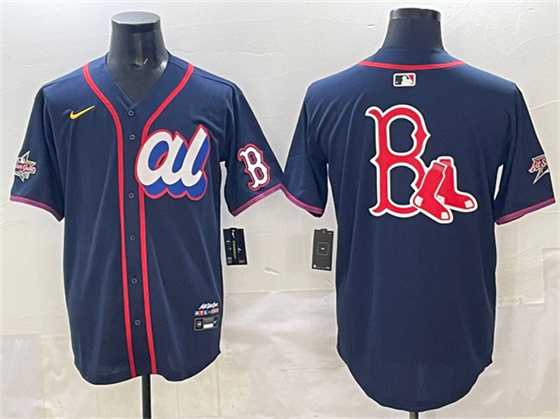 Mens American League Boston Red Sox Team Big Logo Navy 2025 All-Star Edition Limited Stitched Jersey