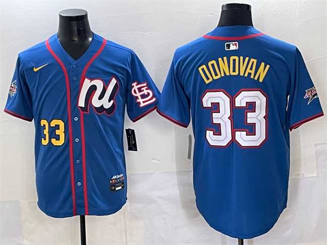Mens National League #33 Brendan Donovan Blue 2025 All-Star Edition Limited Stitched Jersey