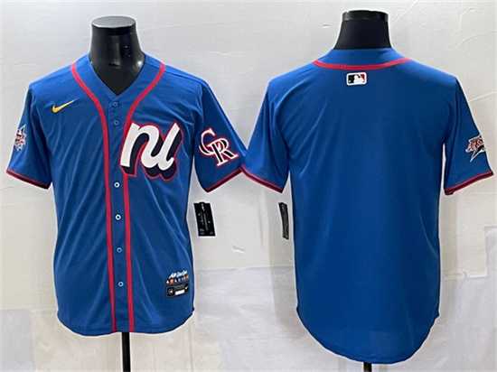 Mens National League Colorado Rockies Blank Blue 2025 All-Star Edition Limited Stitched Jersey