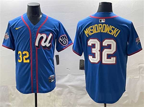 Mens National League #32 Jacob Misiorowski Blue 2025 All-Star Edition Limited Stitched Jersey