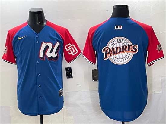 Mens National League San Diego Padres Team Big Logo Blue Red Alternate 2025 All-Star Edition Limited Stitched Jersey