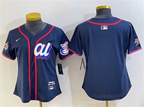 Womens American League Baltimore Orioles Blank Navy 2025 All-Star Edition Limited Stitched Jersey(Run Small)