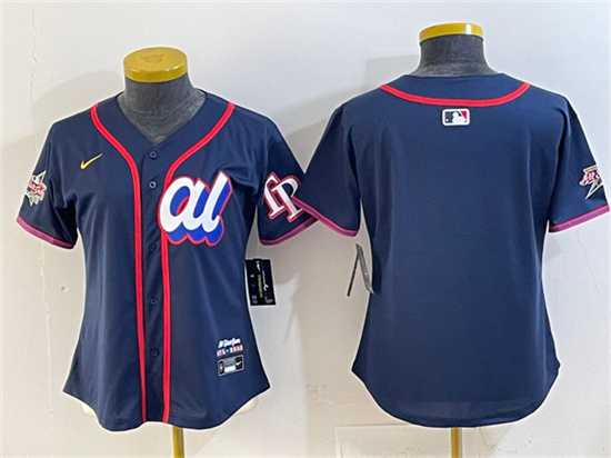 Womens American League Tampa Bay Rays Blank Navy 2025 All-Star Edition Limited Stitched Jersey(Run Small)