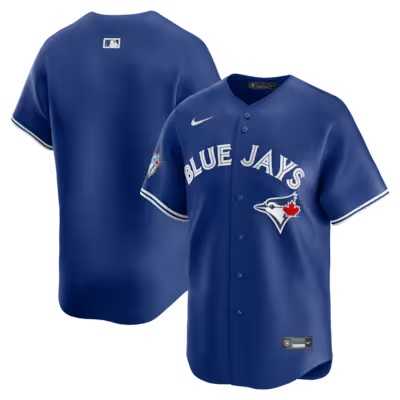 Mens Toronto Blue Jays Blank Royal 50 Seasons Patch Stitched Jersey
