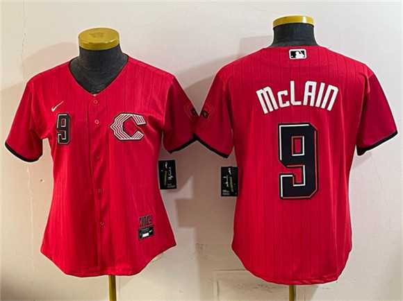 Womens Cincinnati Reds #9 Matt McLain Red 2026 City Connect Stadium Stitched Jersey