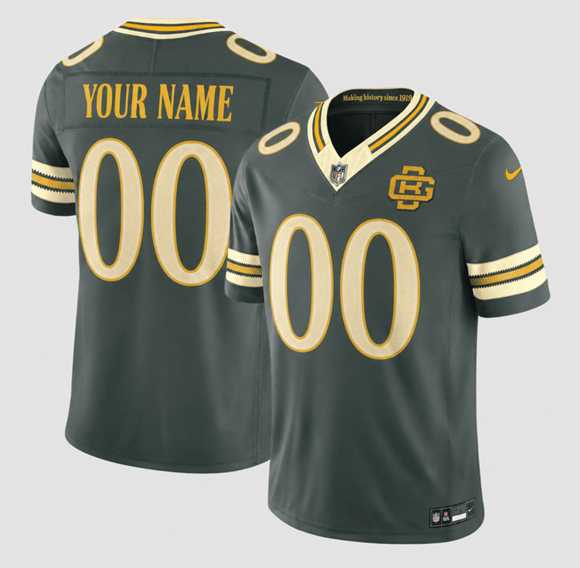 Mens Green Bay Packers Active Player Custom Gray 2026 F.U.S.E. Rivalries Vapor Untouchable Limited Football Stitched Jersey->->Custom Jersey