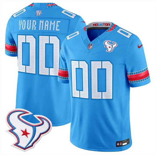 Mens Houston Texans Active Player Custom Blue 2026 F.U.S.E. Rivalries Collection Limited Football Stitched Jersey->->Custom Jersey