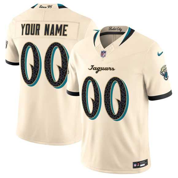 Mens Jacksonville Jaguars Active Player Custom Cream 2026 F.U.S.E. Rivalries Vapor Untouchable Limited Football Stitched Jersey->->Custom Jersey