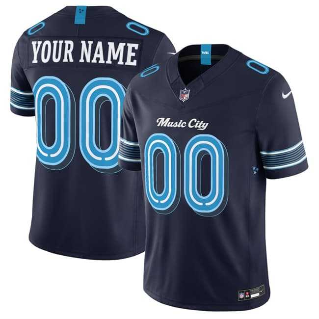 Mens Tennessee Titans Custom Navy 2026 F.U.S.E. Music City Rivalries Collection Limited Football Stitched Jersey->->Custom Jersey