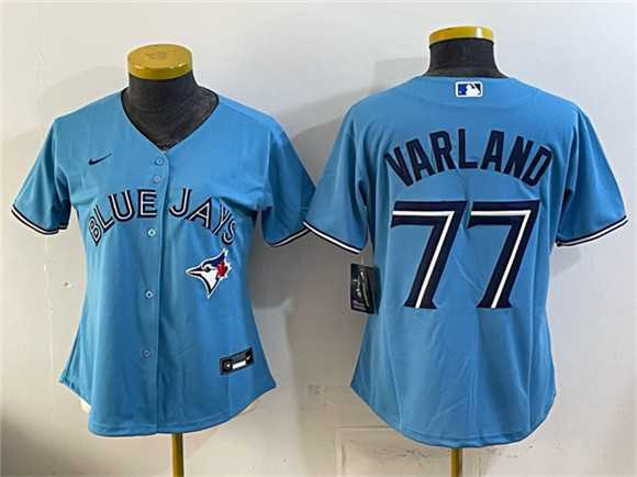 Youth Toronto Blue Jays #77 Louis Varland Blue Stitched Jersey