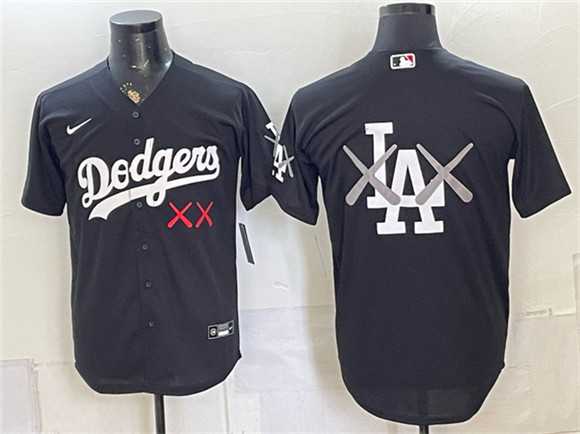 Mens Los Angeles Dodgers Black Vapor Premier Limited Stitched Jersey Dzhi