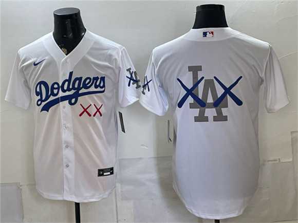 Mens Los Angeles Dodgers White Vapor Premier Limited Stitched Jersey Dzhi