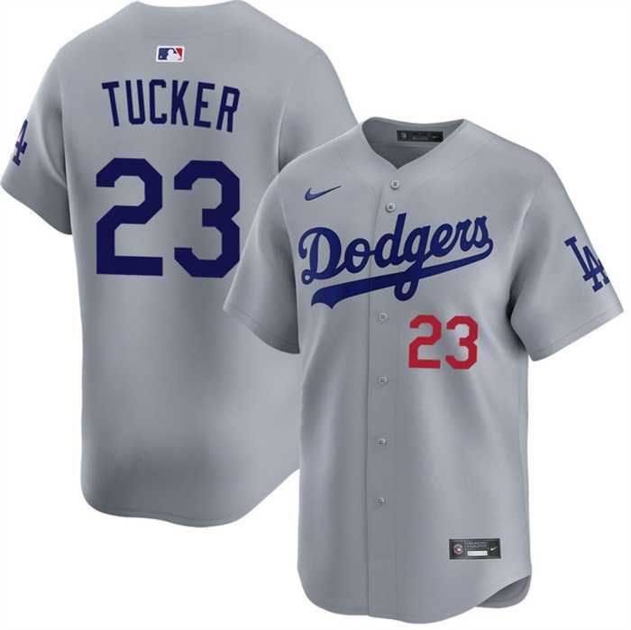 Mens Los Angeles Dodgers #23 Kyle Tucker Grey 2026 Limited Stitched Jersey Dzhi