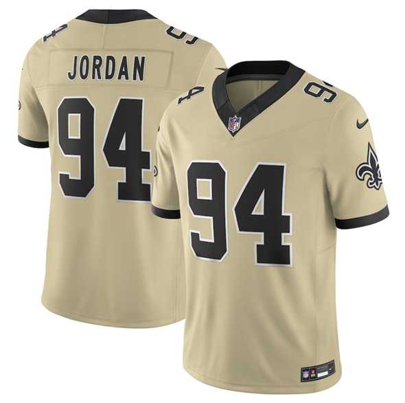 Men & Women & Youth New Orleans Saints #94 Cameron Jordan Gold 2025 F.U.S.E. Alternate Vapor Limited Stitched Jersey