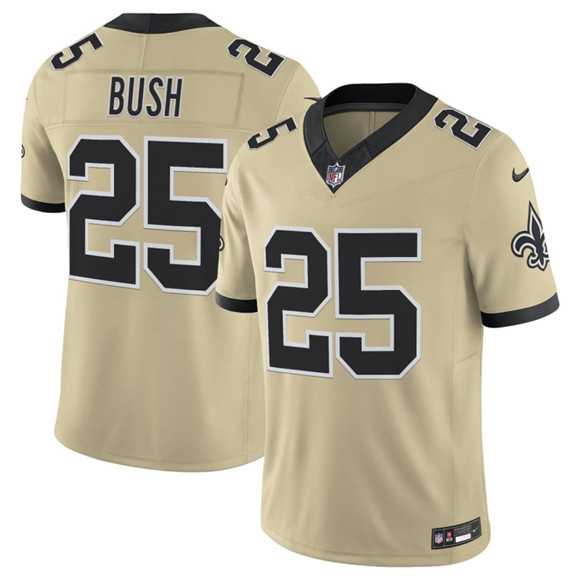 Men & Women & Youth New Orleans Saints #25 Reggie Bush Gold 2025 F.U.S.E. Alternate Vapor Limited Stitched Jersey