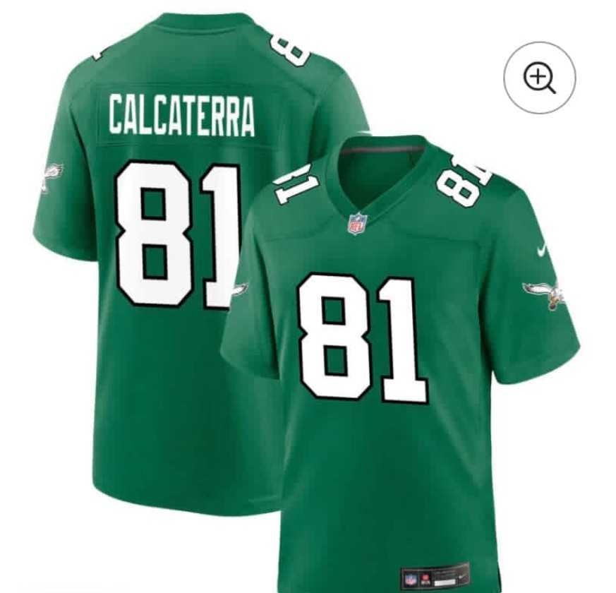 Men & Women & Youth Philadelphia Eagles #81 Grant Calcaterra Limited Kelly Green Vapor Jersey