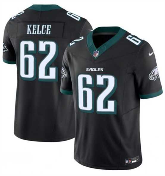 Men & Women & Youth Philadelphia Eagles #62 Jason Kelce Black 2024 F.U.S.E. Vapor Untouchable Limited Stitched Jersey
