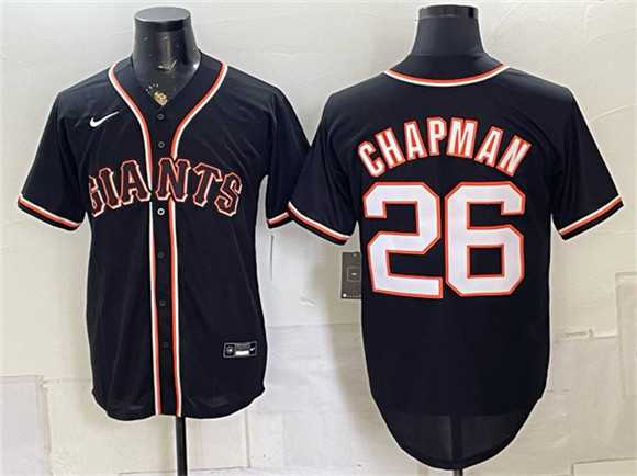 Mens San Francisco Giants #26 Matt Chapman 2026 Fashion Replica Black Out Stitched Jersey->san francisco giants->MLB Jersey