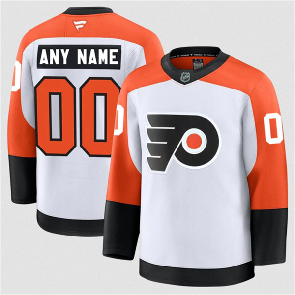 Mens Philadelphia Flyers ACTIVE PLAYER Custom White 2024-25 Away Stitched Hockey Jersey