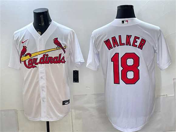 Mens St. Louis Cardinals #18 Jordan Walker White Home Stitched Jersey