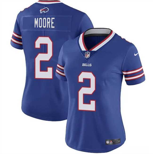 Womens Buffalo Bills #2 D.J. Moore Blue Vapor Stitched Jersey Dzhi