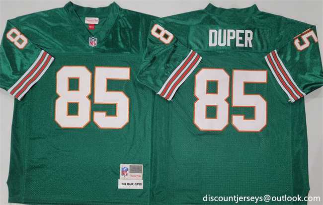 Mens Miami Dolphins #85 Mark Duper Aqua Throwback Stitched Football Jersey