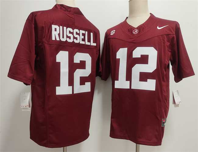 Mens Alabama Crimson Tide #12 Keelon Russell Red 2026 F.U.S.E Stitched Football Jersey