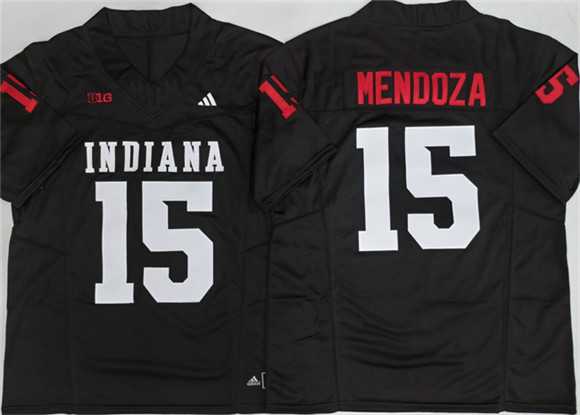 Mens Indiana Hoosiers #15 Fernando Mendoza Black F.U.S.E. Stitched Basketball Jersey