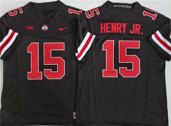 Mens Ohio State Buckeyes #15 Chris Henry Jr Black 2025 F.U.S.E. Limited Stitched Jersey