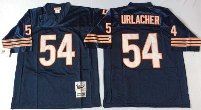 Mens Chicago Bears #54 Brian Urlacher Navy 1985 Throwback Jersey