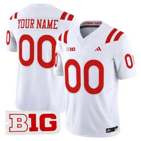 Mens Nebraska Cornhuskers ACTIVE PLAYER Custom White 2026 F.U.S.E. Vapor Limited Stitched Football Jersey->->Custom Jersey