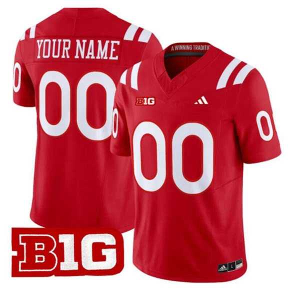 Mens Nebraska Cornhuskers ACTIVE PLAYER Custom Scarlet 2026 F.U.S.E. Vapor Limited Stitched Football Jersey->->Custom Jersey