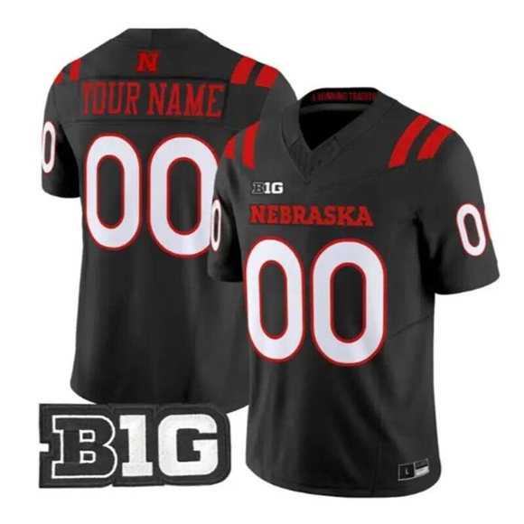 Mens Nebraska Cornhuskers ACTIVE PLAYER Custom Black 2026 F.U.S.E. Vapor Limited Stitched Football Jersey->->Custom Jersey