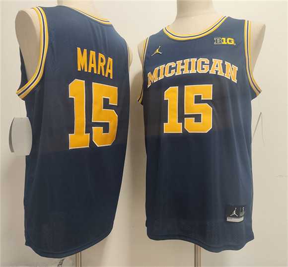 Mens Michigan Wolverines #15 Aday Mara Navy 2026 Vapor Limited Stitched Jersey