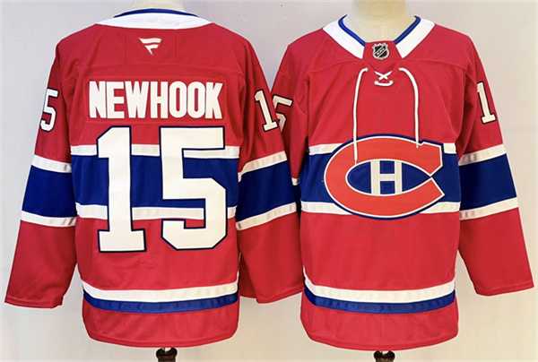 Mens Montreal Canadiens #15 Alex Newhook Red 2024-25 Stitched Jersey->->NHL Jersey Mens Montreal Canadiens #15 Alex Newhook Red 2024-25 Stitched Jersey->->NHL Jersey